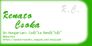 renato csoka business card